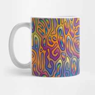 Seamless Turing Pattern Abstract Colored Mug